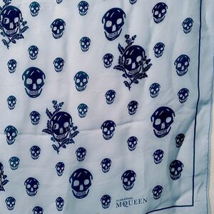 SOLD ON EBAY.  Alexander McQueen silk skull scarf,